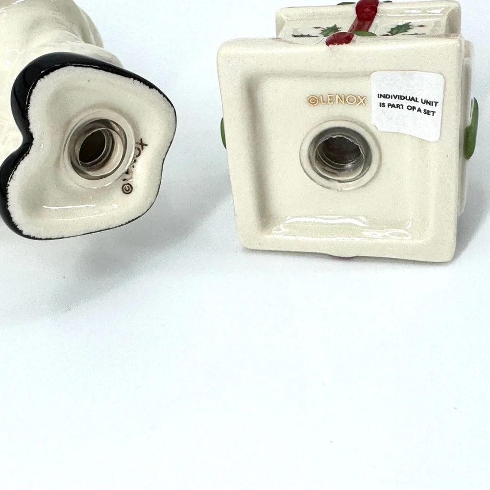 Lenox Holiday Santa & Presents Figural Salt and Pepper Set